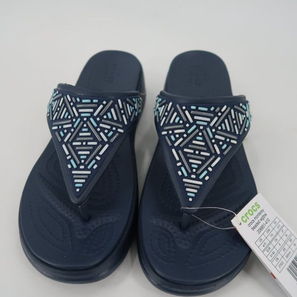 CROCS Shoes - CROCS Navy Blue Women's Sandals